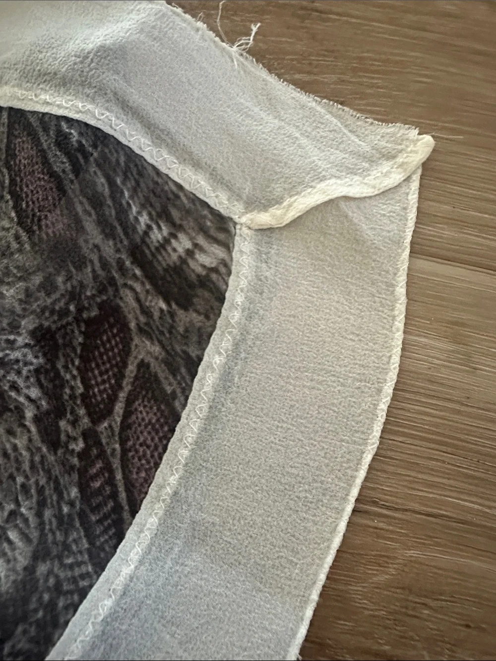 Vintage Shan Snake Print Silk Scarf
